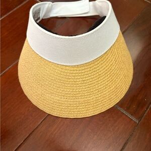 Stylish Tan and White Women's Visor Hat